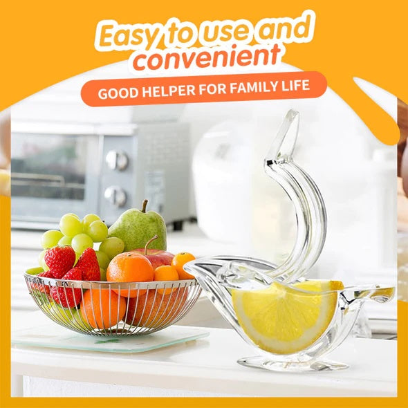 Manual Lemon Juicer Transparent Acrylic Elegance Bird Shape Lemon Slice Squeezer Kitchen Tools Gadgets